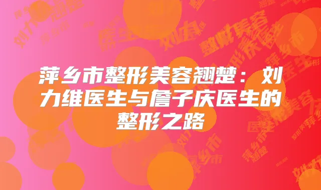 萍乡市整形美容翘楚：刘力维医生与詹子庆医生的整形之路